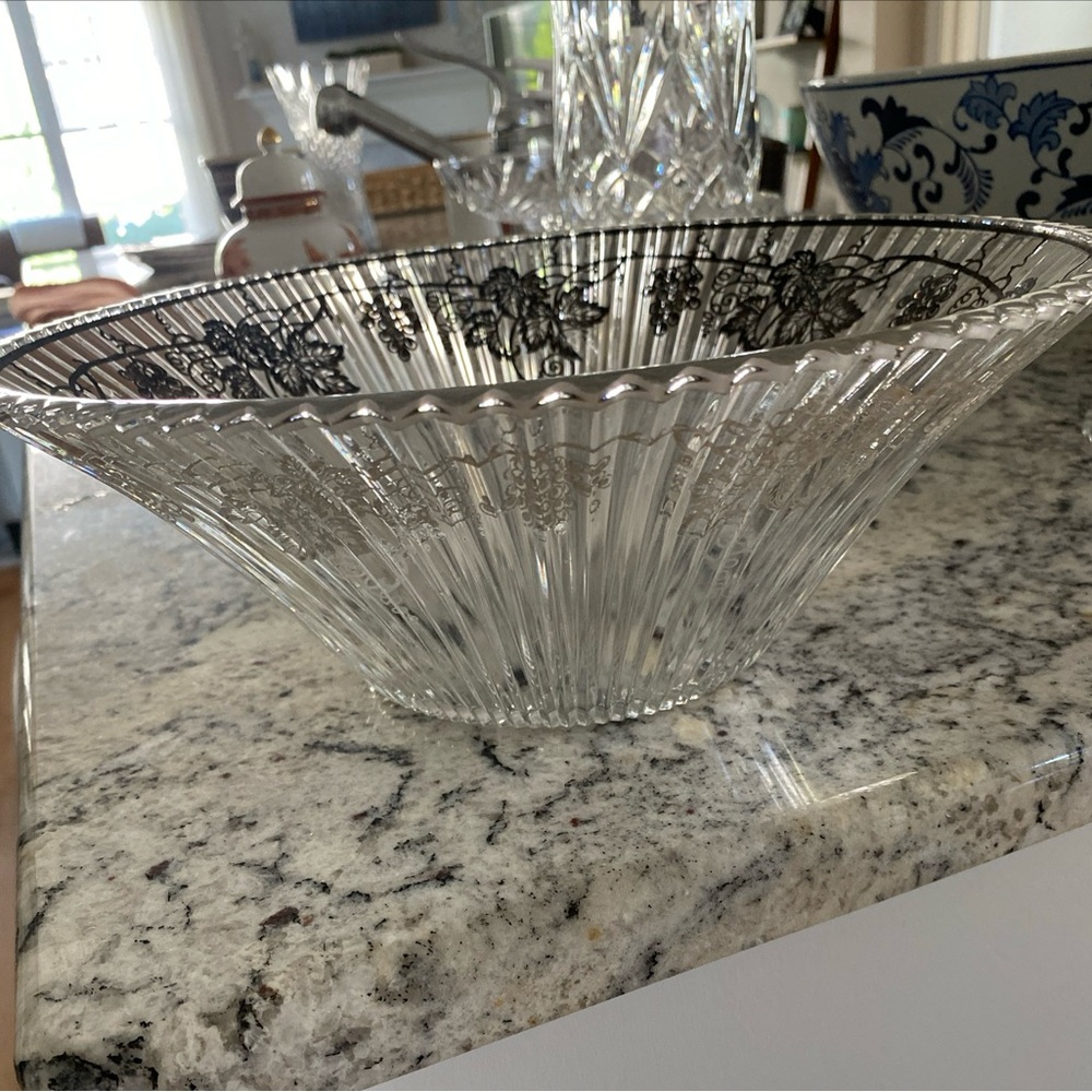 Vintage Sterling Silver Overlay Bowl